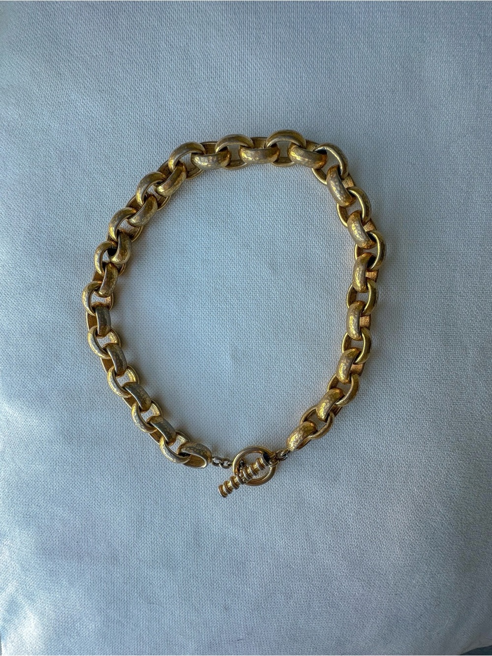 Vintage Gold Metal Link Necklace